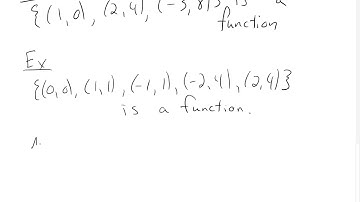 Definition of a Function: Ordered Pairs