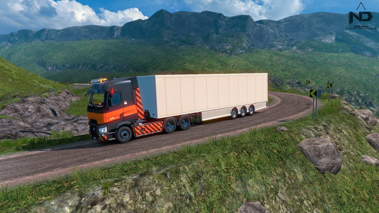 Ets2 - Lái Xe Container Đi Đường Đèo Dốc Quanh Co - Youtube