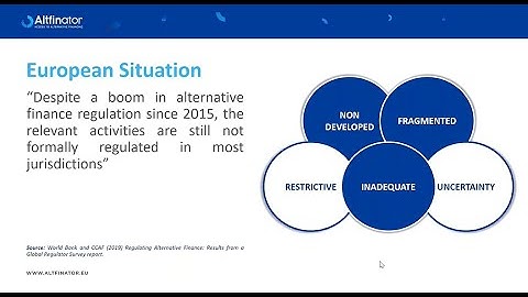 The regulatory framework of the alternative finance in Europe – Webinar