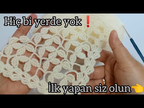 ÇOK YENİ! Tığ işi üçgen şal modeli/ yelek şal örgü modelleri/ crochet stitches