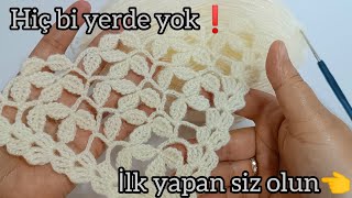 ÇOK YENİ! Tığ işi üçgen şal modeli/ yelek şal örgü modelleri/ crochet stitches