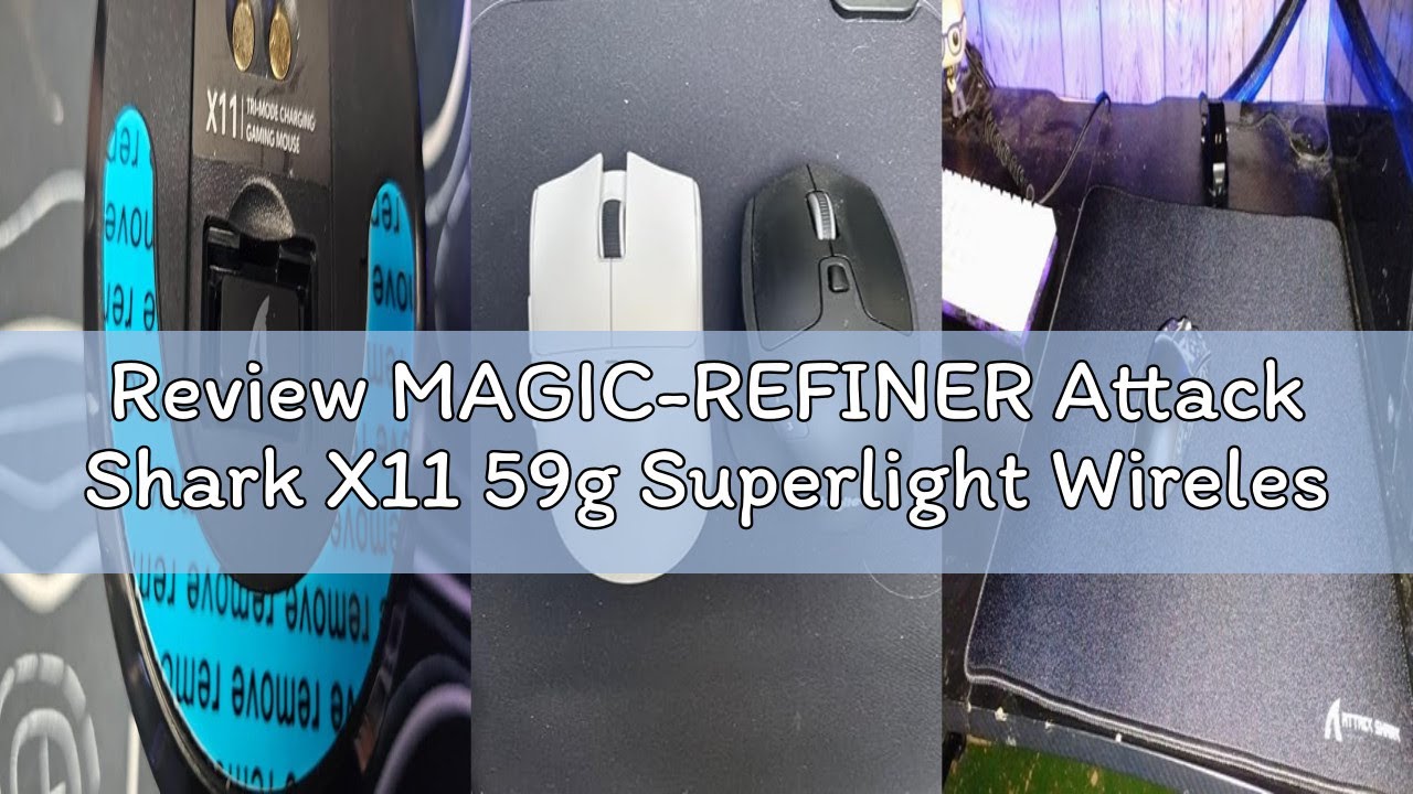Review MAGIC-REFINER Attack Shark X11 59g Superlight Wireless Gaming Mouse with Grip Tape, RGB Charg