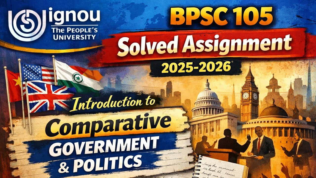 BPSC 105 Solved assignment 2025-2026 | BPSC 105 Solved handwritten assignment 2025-2026 in hindi | 