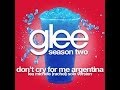 Glee - Don't Cry For Me Argentina (Rachel Solo Version) [LYRICS]