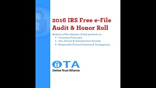 2016 Online Trust Audit of  Free  eFile Tax Sites