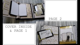 TUTORIAL | Cover inside, Page 1, Page 2 | Echo Park Wedding Bliss | Pop up Scrapbook pages | Wedding
