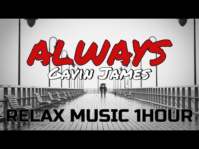 [1 HOUR] ALWAYS - GAVIN JAMES ( MUSIC+RAIN+REVERB ) #relaxingmusic #always #musicandrain #1hourloop class=