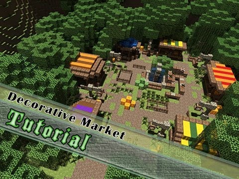 Minecraft Tutorial How To Build An Attractive Medieval Market Jeracraft Youtube