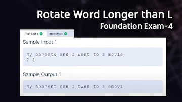 Rotate words Longer than given Length L by K Lette | Python Foundation Exam 4 | CCBP | Codingkey