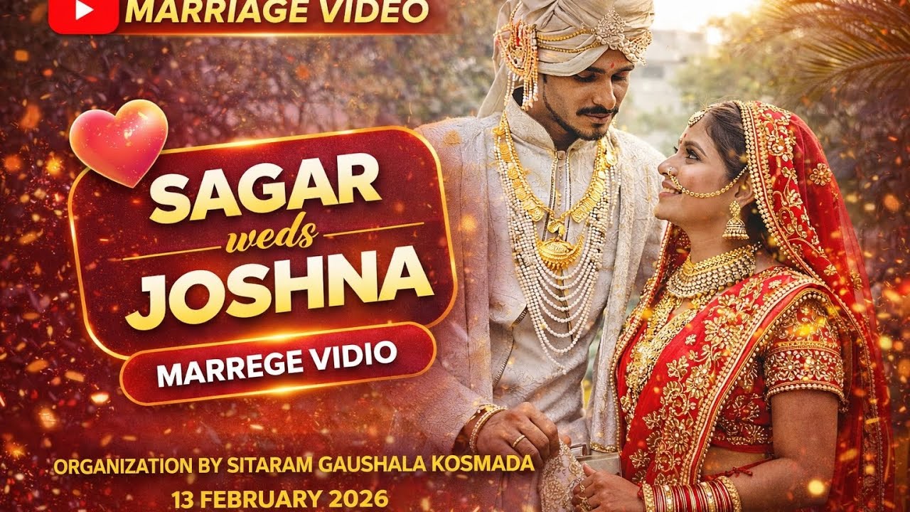 Josna Weds Sagar | Full Marriage Video | Sitaram Gaushala Kosmada | 13 February 2026