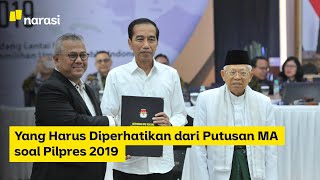 Yang Harus Diperhatikan dari Putusan MA Soal Pilpres 2019 | Narasi Newsroom