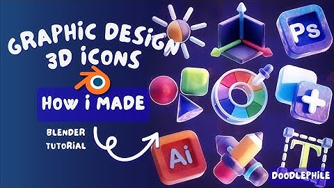 Graphic Design 3D Icons - Blender Tutorial
