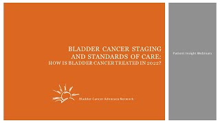 Staging and Standards of Care for Non Muscle Invasive Bladder Cancer