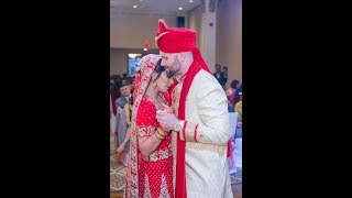 Eram & Kyle First Dance during An Indian Wedding Reception at Sagan Banquet Hall in Mississauga