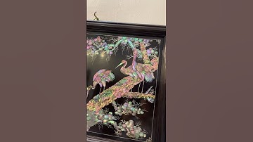 TRANH LỤC HẠC QUẦN TÙNG KHẢM ỐC SINGAPORE ĐẲNG CẤP-0971126568