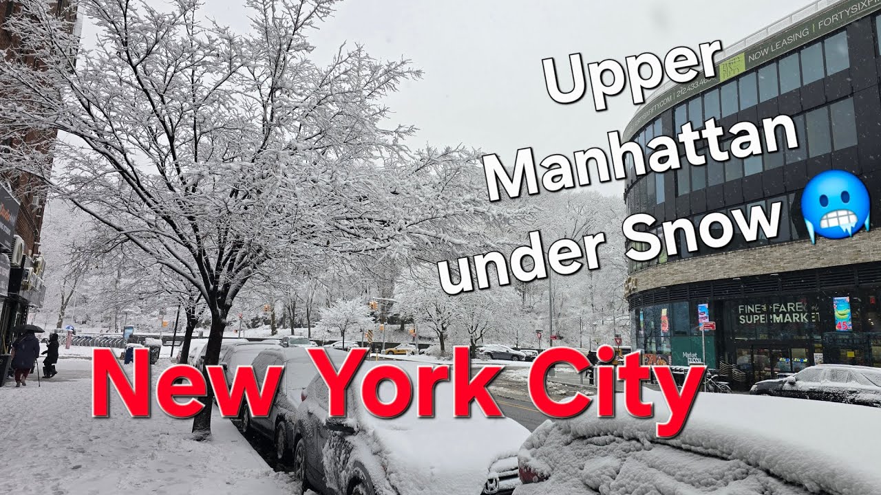 New York City Upper Manhattan under Snow 🥶