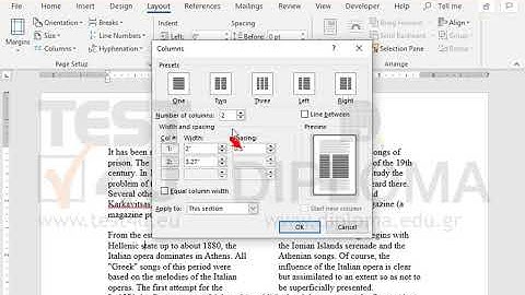 Change the width of the first column to 2" and the spacing between the columns to 0.6"