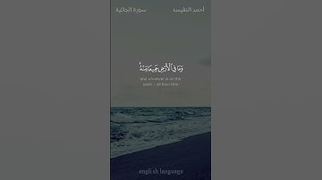 وسخر لكم مافي السموات ومافي الأرض جميعا منه - #أحمد_النفيس #سورة_الجاثية #حالة_واتس