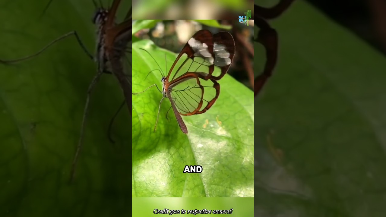 This butterfly has transparent wings: Glasswing butterfly.