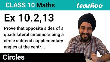 Ex 10.2, 13 - Prove that opposite sides of a quadrilateral - Teachoo