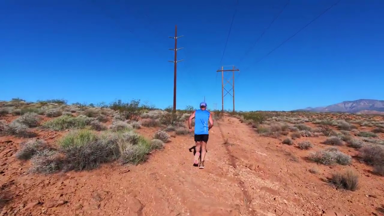 Running the local Ridge Line Trail in the Red Cliffs Desert Reserve - Raw Video (No Audio)
