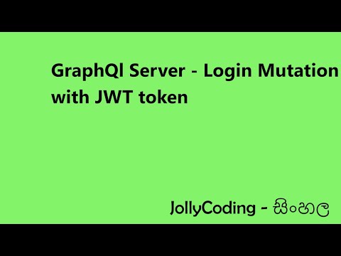 GraphQl server - login mutation with JWT / Authentication - 1