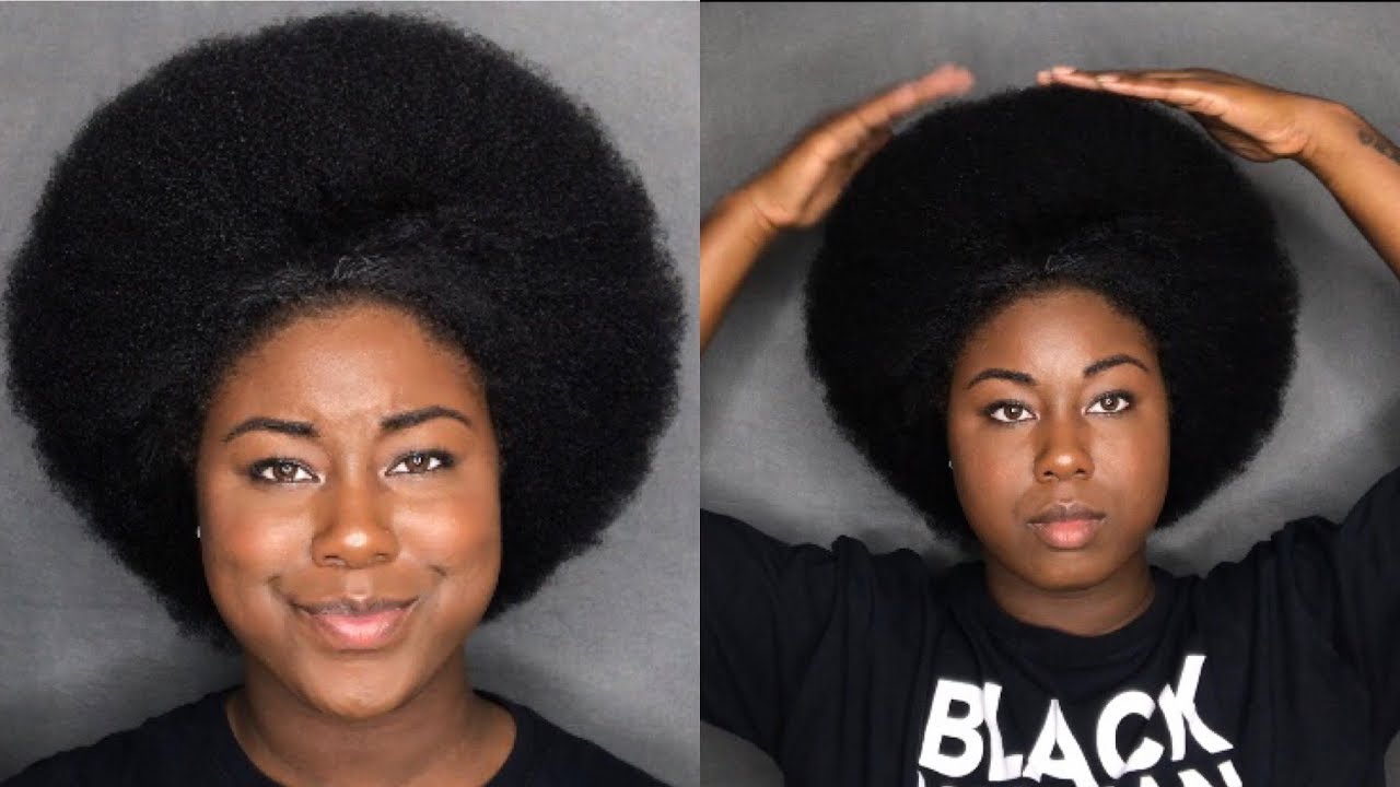 How To Pick Your Hair Into The Perfect Afro - YouTube