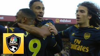 Pierre-Emerick Aubameyang retakes penalty, equalizes for Arsenal | Premier League | NBC Sports