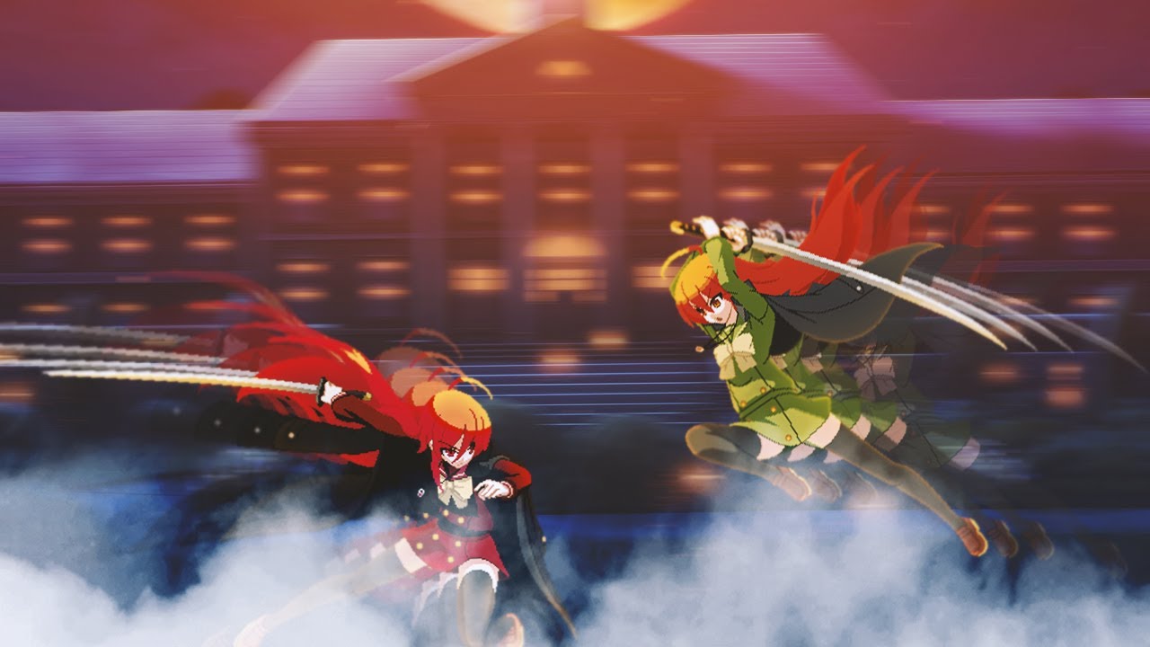 Scarlet and Blue vs Shana. Shakugan no Shana Anime MUGEN. Anime Girls Battle!