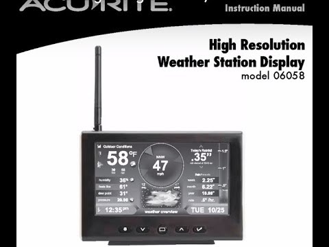 Manual / Instructions for AcuRite Pro Weather Station with Lightning