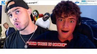Switching my VOICE Mid-Conversation on OMEGLE ! #5 *Brain Melting*