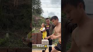 Rural Kung Fu Boy Breaks Three Bricks With One Punch! So Amazing#Shorts