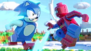 LEGO Spider Man Vs Sonic - Spider-Man Across the LEGO-Verse Part 1 - Blender 3D Animation