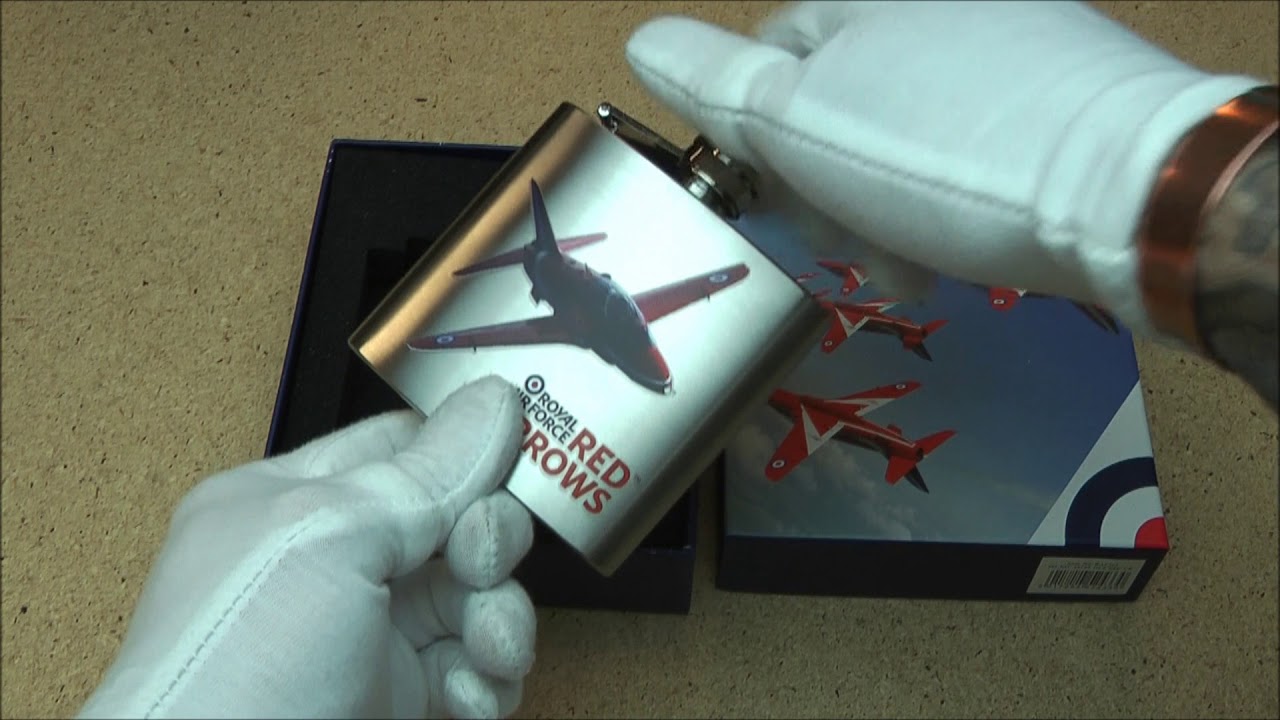 5oz Official RAF Red Arrows Steel Hip Flask @ The Pocket Hip Flask Co