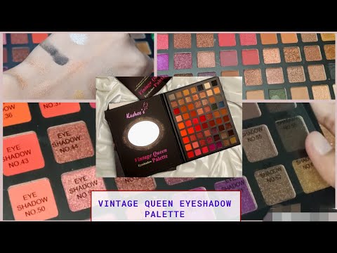 Kashee's Makeup - Kashee's Vintage Queen Eyeshadow Palette | Unboxing, Swatches & Verdict |