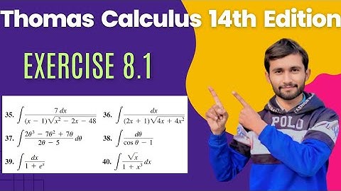 Exercise 8.1 | Q#35-40 | Evaluate integral by using trigonometric identities & Substitution method |