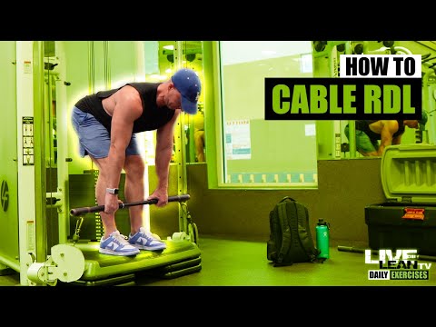 How To: Cable Romanian Deadlift With Dual Hook Straight Bar (RDL)