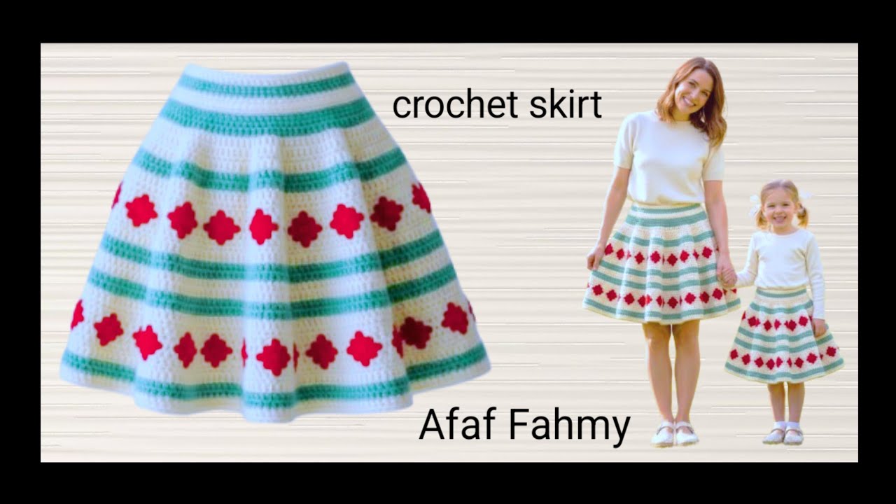 كروشيه خطوات عمل جيبة/تنورة   بناتى سهلة ورقيقة لأى مقاس  ليكى وللبنوتة #crochet_skirt