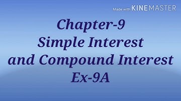 Simple Interest Class-8 Ex-9A Part-1