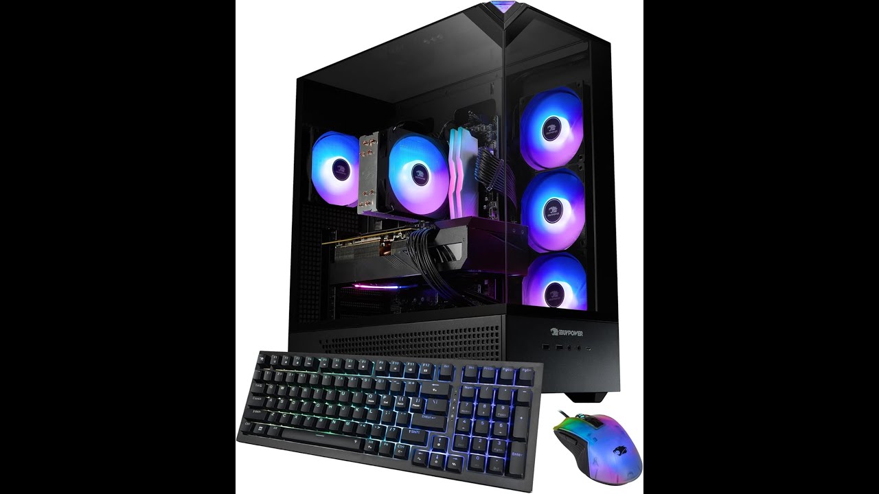 iBUYPOWER Element Black Gaming PC Desktop Computer AMD Ryzen 7 8700F CPU, NVIDIA