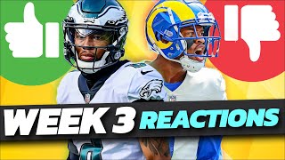 Week 3 Fantasy Football Instant Reactions