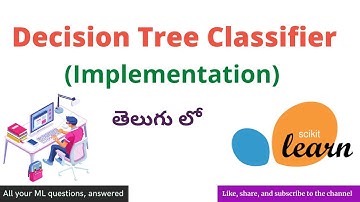 Decision Tree Classifier (Implementation) in Telugu || Machine Learning in Telugu || Nerchuko