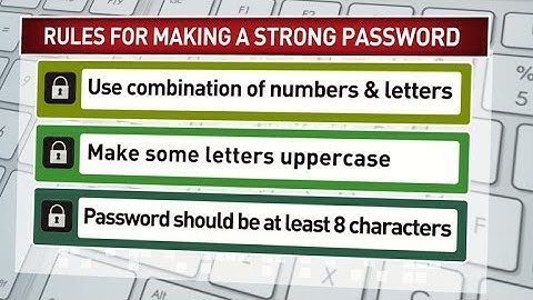 How to create strong passwords