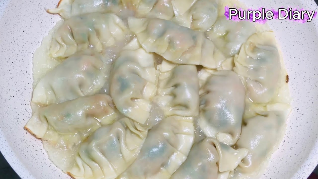 ဖက်ထုပ်အိုးကပ် အလွယ်လုပ်နည်း 🥟🍽 - Easy & Quick Pan-Fried Dumplings #Dumplings  @PurpleDiary21