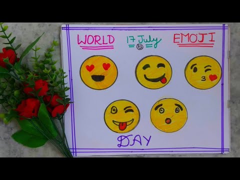 World Emoji day drawing/ how to  draw emojis