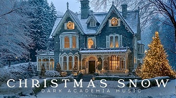 Victorian Christmas House in the Snow | Dark Academia Piano Music & Cozy Winter Ambience