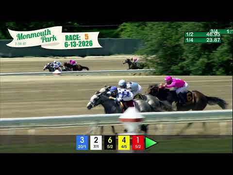 video thumbnail for MONMOUTH PARK 06-13-2026 RACE 5 – THE NYRA BETS PEGASUS STAKES