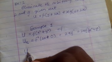 ELIMINATION OF ARBITRARY CONSTANTS part 1 (MTH201)