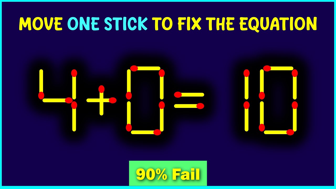 Game Fux Form Math Matchstick puzzle with answer | Math puzzle game | Fix The Equation by ...