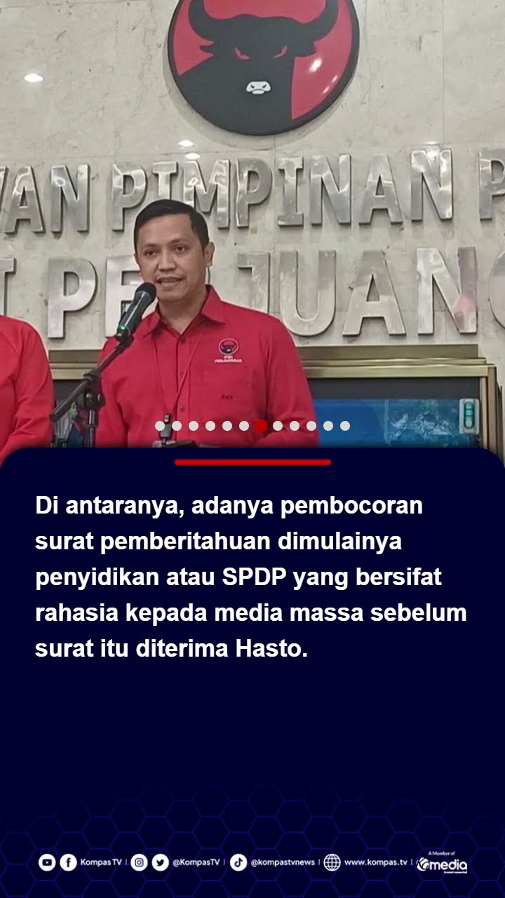 Hasto Jadi Tersangka, PDI-P: Mengonfirmasi Perkataan Megawati Partai akan Diacak-acak #pdip #hasto